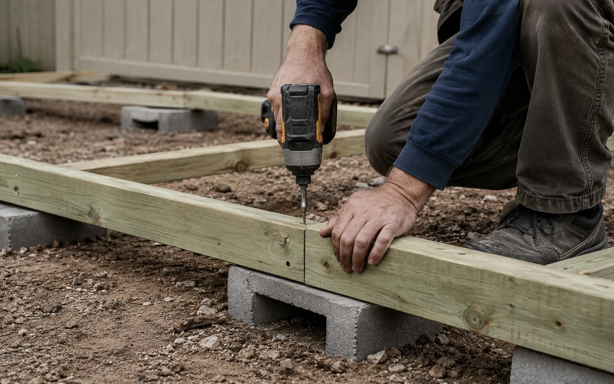 Shed foundation installation contractor